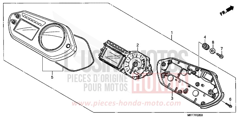 METER for TRANSALP ABS PEARL CONCOURS BLACK (NHA65) from 2009